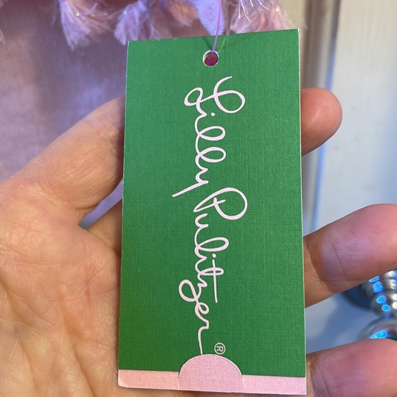 Lilly Pulitzer Lana Scarf Pink “Paradise Tin” - Picture 5 of 6